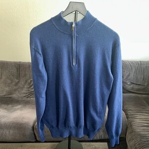 Peter Millar Navy Zip-Up Sweater